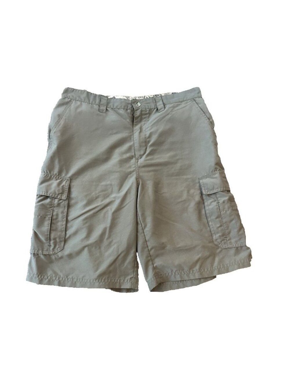 Quicksilver Gray Cargo Mens Shorts 33 Outdoor Hiking Y2K Performance Travel Surf